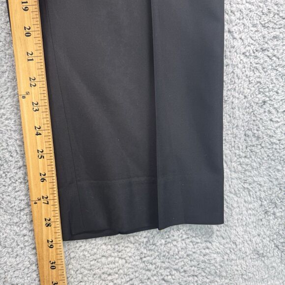 Zanella Pants Mens 38x29 Black Todd Wool Trousers Flat Front Straight Leg - Picture 4 of 10